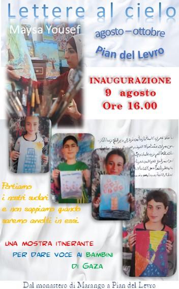 Locandina di un evento legato alla mostra «Lettere al cielo»