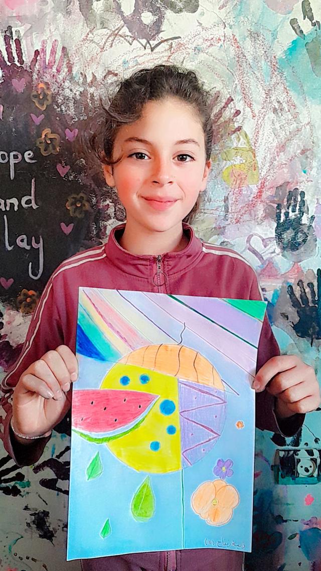 Zina con il suo disegno