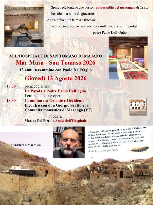 Locandina di un evento legato alla mostra «Lettere al cielo»