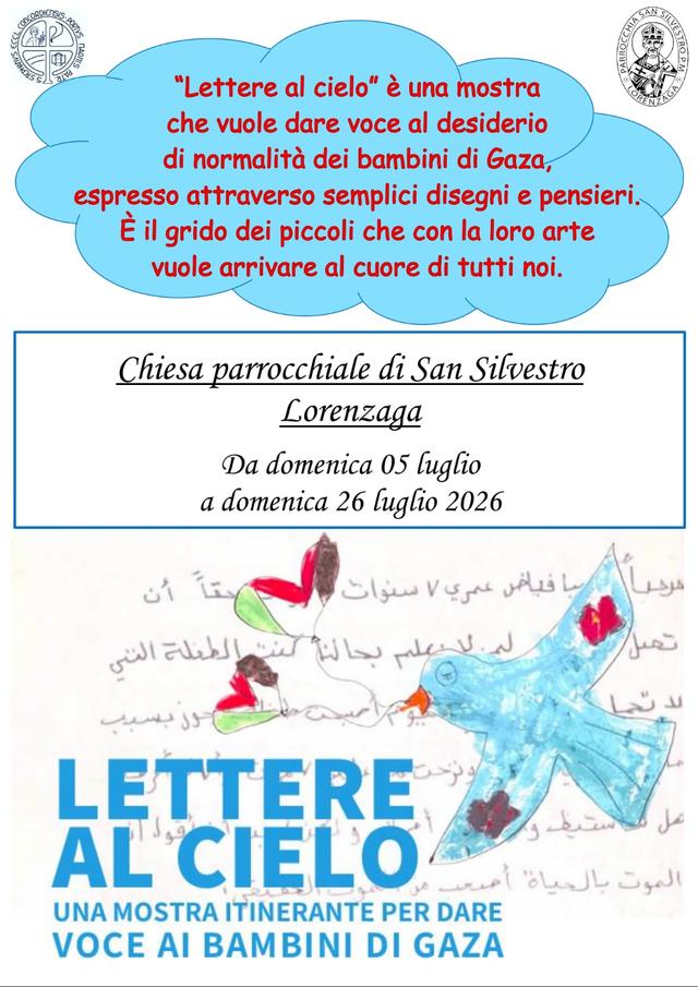 Locandina di un evento legato alla mostra «Lettere al cielo»
