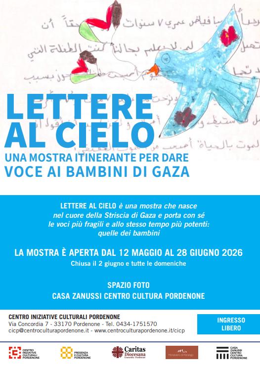 Locandina di un evento legato alla mostra «Lettere al cielo»