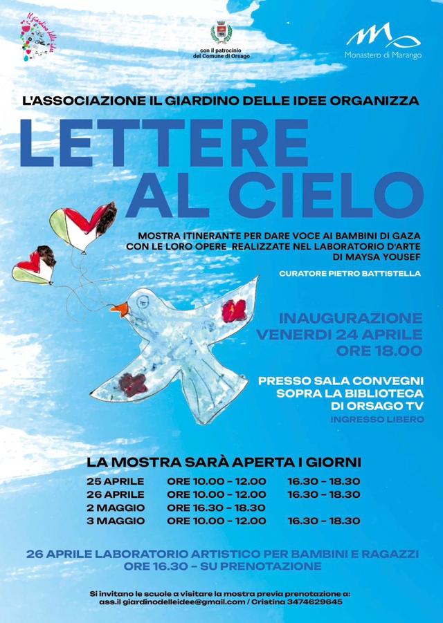 Locandina di un evento legato alla mostra «Lettere al cielo»
