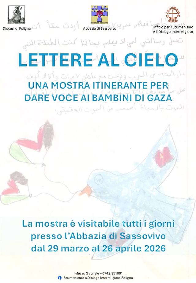 Locandina di un evento legato alla mostra «Lettere al cielo»
