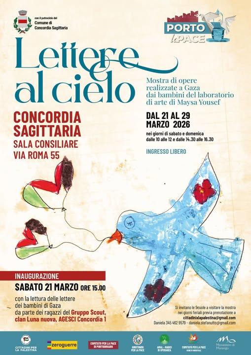 Locandina di un evento legato alla mostra «Lettere al cielo»