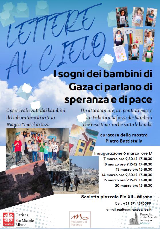 Locandina di un evento legato alla mostra «Lettere al cielo»