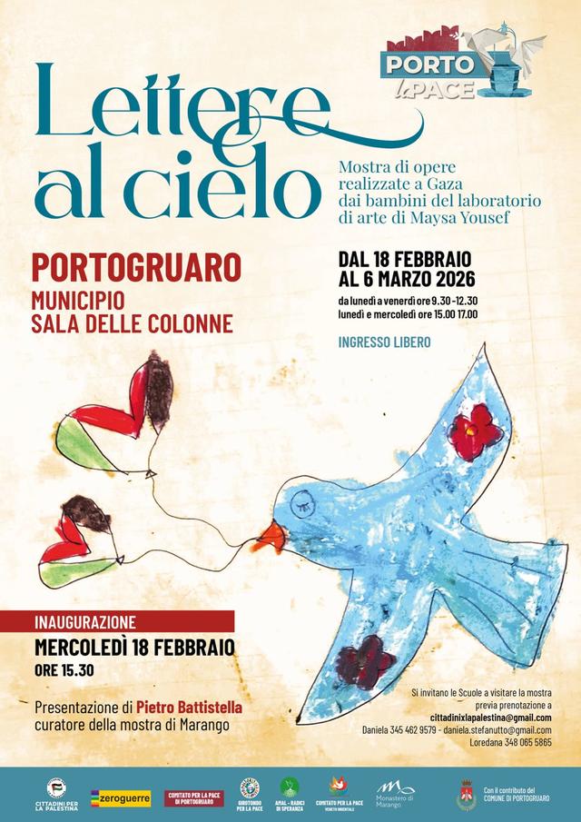 Locandina di un evento legato alla mostra «Lettere al cielo»