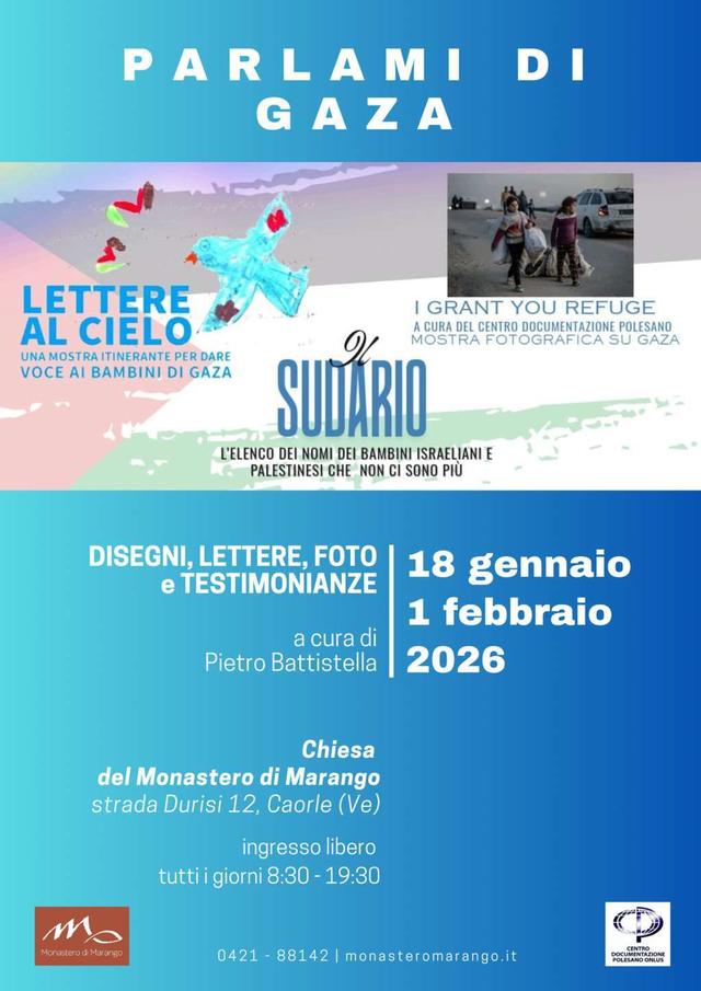 Locandina di un evento legato alla mostra «Lettere al cielo»