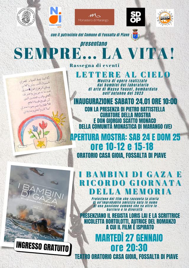 Locandina di un evento legato alla mostra «Lettere al cielo»