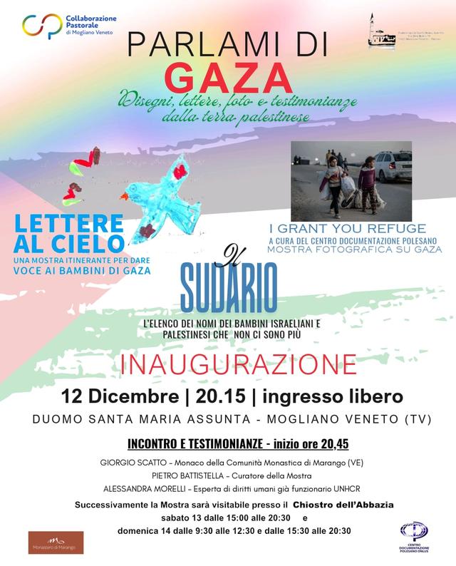 Locandina di un evento legato alla mostra «Lettere al cielo»