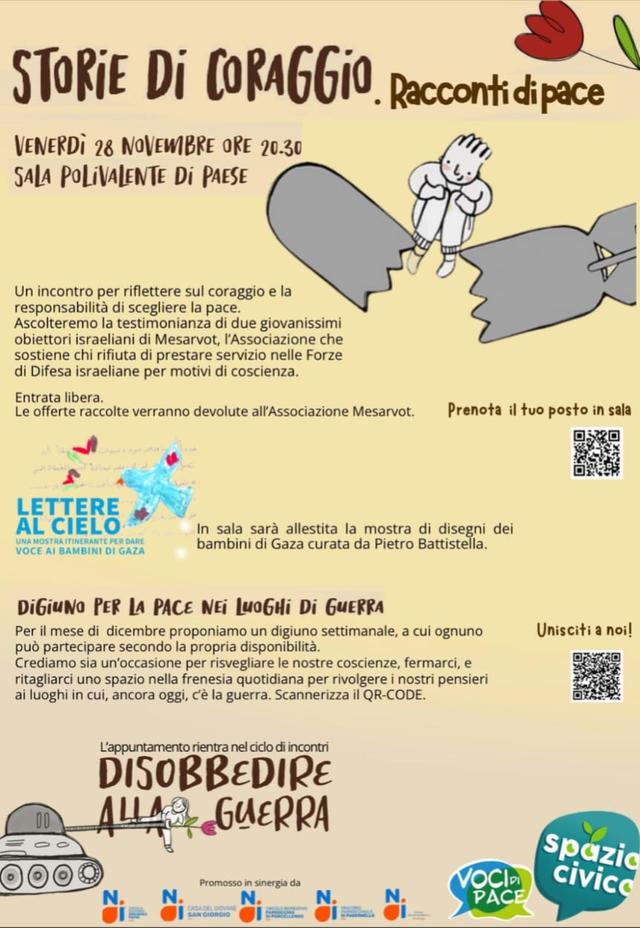 Locandina di un evento legato alla mostra «Lettere al cielo»
