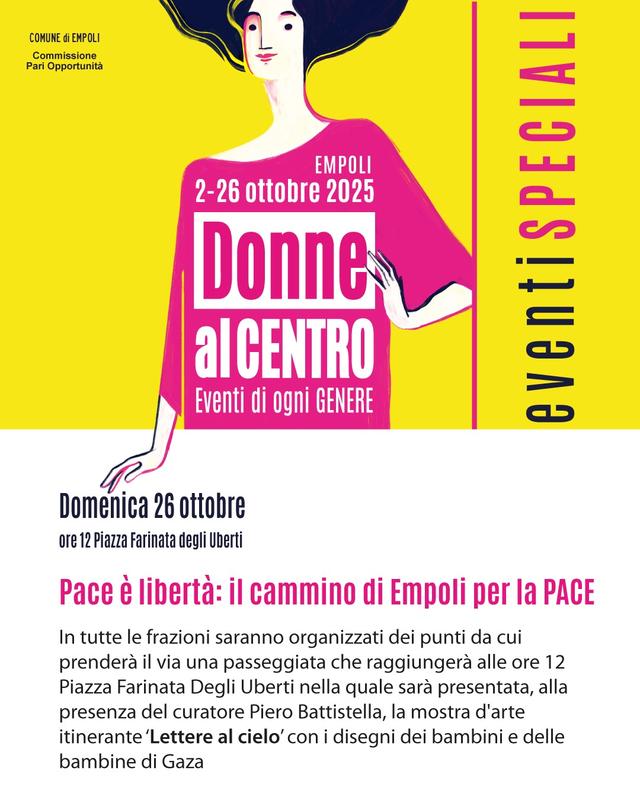 Locandina di un evento legato alla mostra «Lettere al cielo»