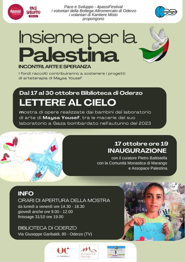 Locandina di un evento legato alla mostra «Lettere al cielo»