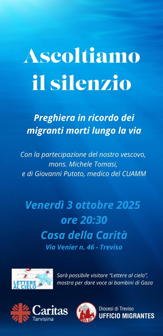 Locandina di un evento legato alla mostra «Lettere al cielo»