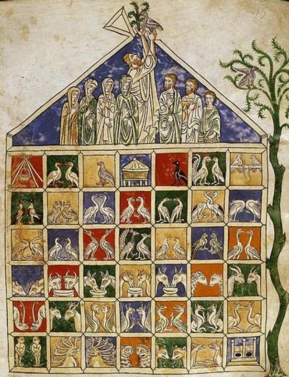 Miniatura medievale dell'arca di Noè
