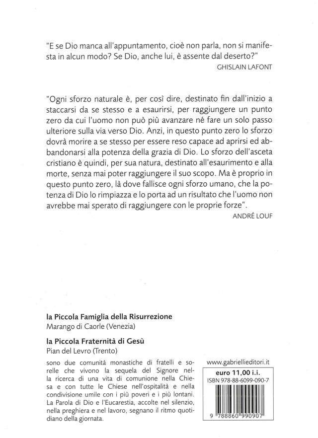Quarta di copertina di Abitare i deserti dell'anima