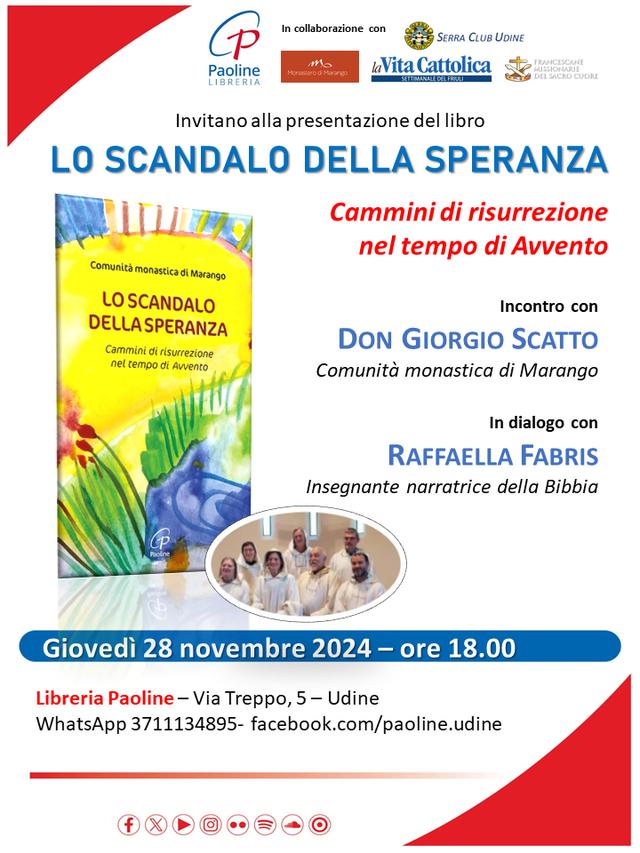 Locandina della presentazione a Udine, 28 novembre 2024