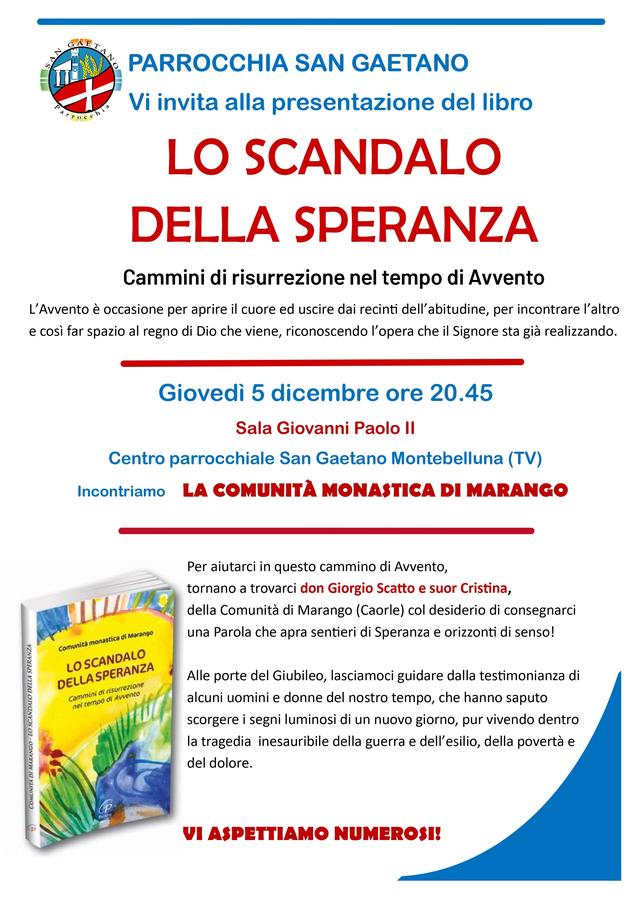 Locandina della presentazione a Montebelluna, 5 dicembre 2024