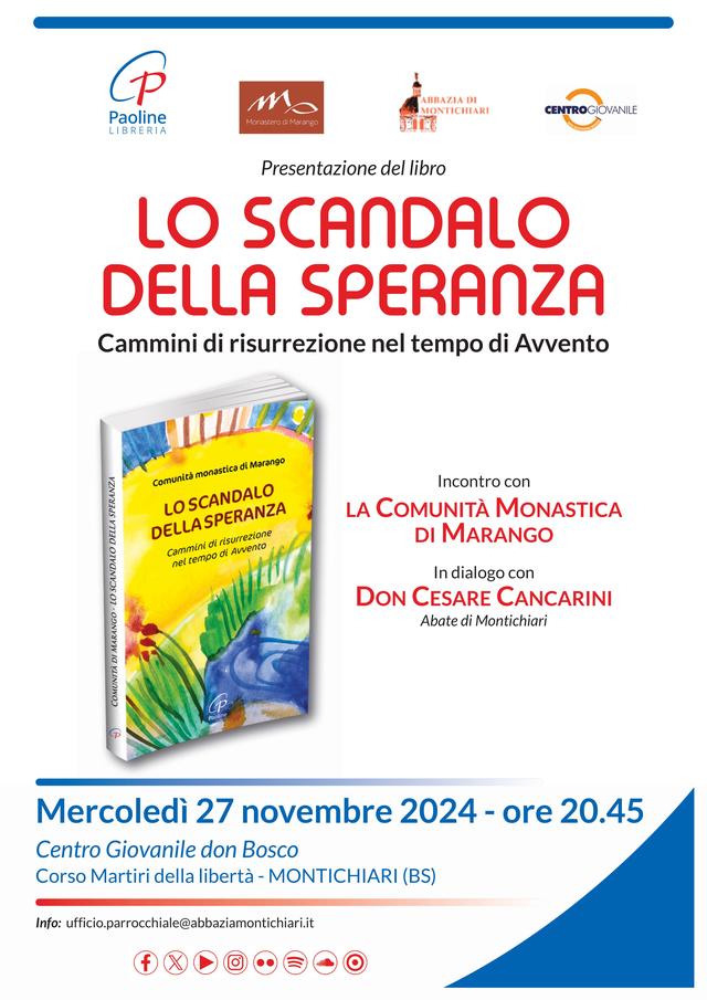 Locandina della presentazione a Montichiari, 27 novembre 2024
